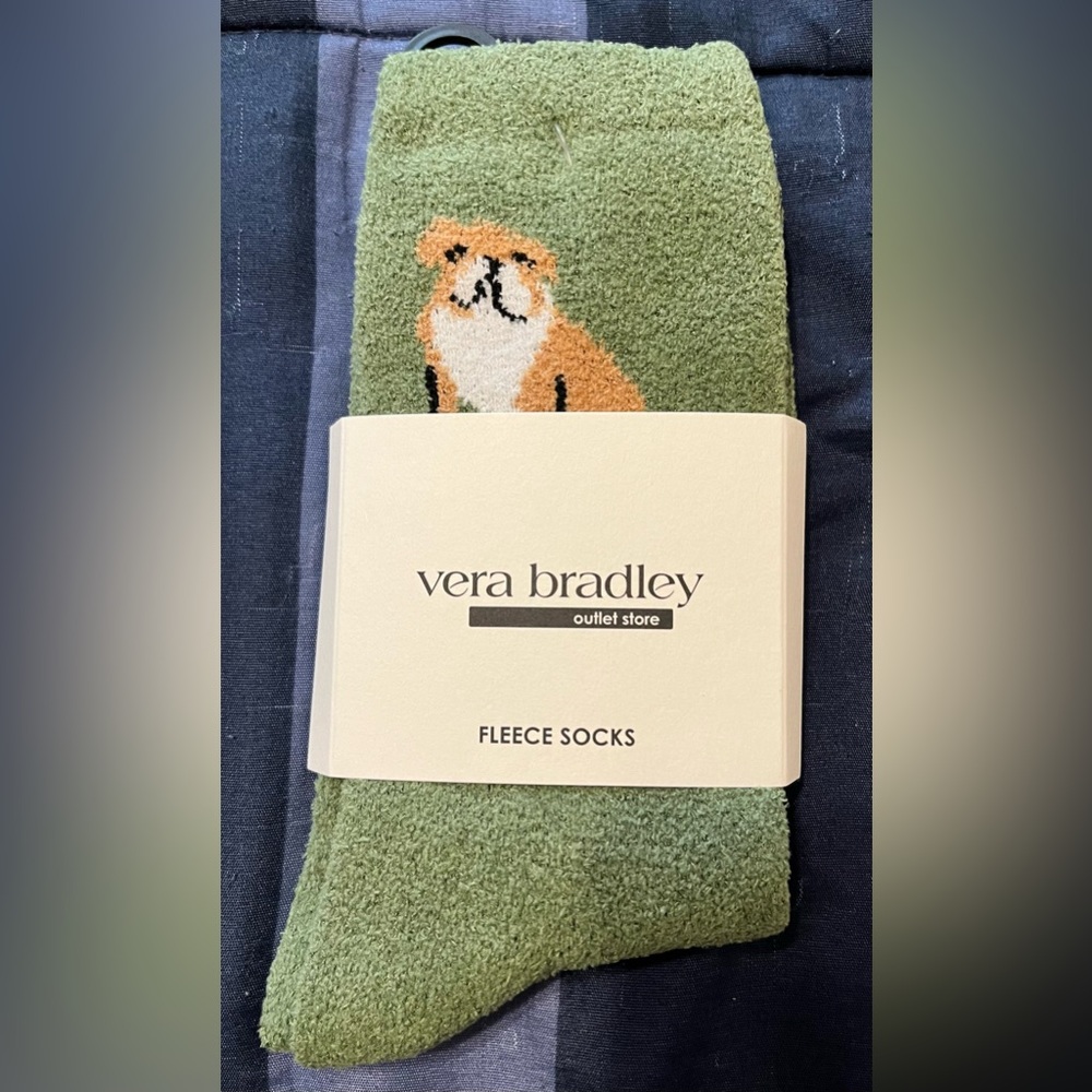 NWT Vera Bradley Women’s Fleece Socks “Dog Park” Fits Sizes 5-10